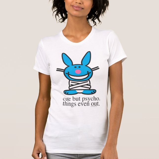 T-shirt Mignonne mais psycho (Devant)