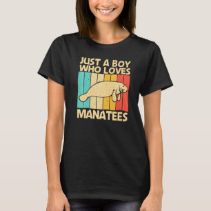 T-shirt Mignonne Manatee Pour Garçons Enfants Vache De Mer