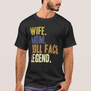 T-shirt Mignonne Mère Fête Femme Maman Doll Face