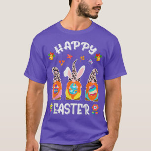T-shirt Mignonne Mignonne Trois Gnomes Lapin Holding Oeuf