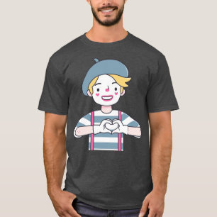 T-shirt Mignonne Mime Vous Envoie De L'Amour