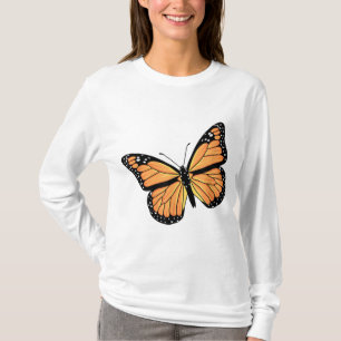 T-shirt Mignonne Monarque Papillon Art Hommes Femmes Beurr