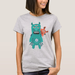 T-shirt Mignonne Monster Parent et Enfant