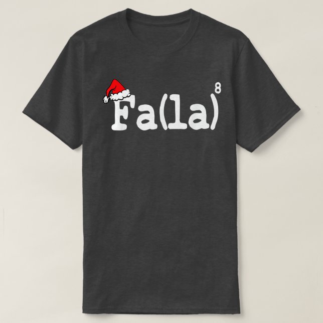 T-shirt Mignonne Noël Math Fa La La La La La (Design devant)