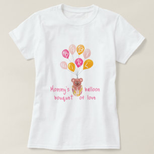 T-shirt Mignonne ours en peluche Balloon Bébé Fille Mère ê