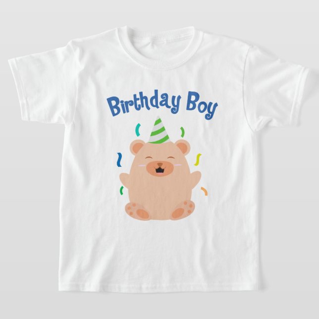 T-shirt Mignonne Ours Enfant Anniversaire (Poser)