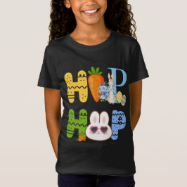 T-Shirt Mignonne Pâques "HOP HOP" Bunny & Carrot Spring