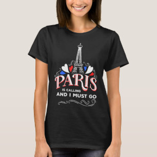 T-shirt Mignonne Paris France Amateurs de vacances Drôle C