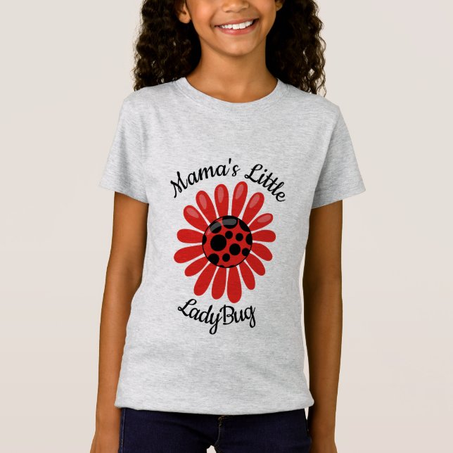 T-Shirt mignonne personnalisable maman's ladybug kids tshi (Devant)
