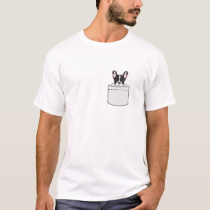T-shirt Mignonne Poche Française à Chien à Chien à Chien à