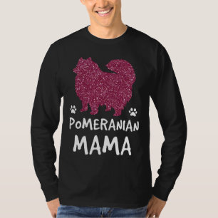 T-shirt Mignonne Pom Chien Maman Amusante Poméranienne Mam