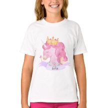 👑 mignonne Princesse Unicorn Nom personnalisé