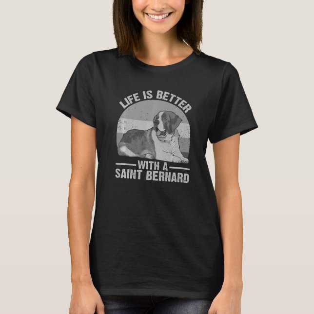 T-shirt Mignonne Saint Bernard Pour Hommes Femmes Saint Be (Devant)