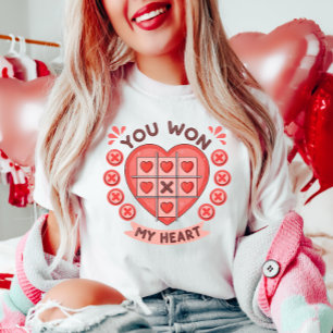 T-shirt Mignonne Saint Valentin Vous avez gagné mon coeur