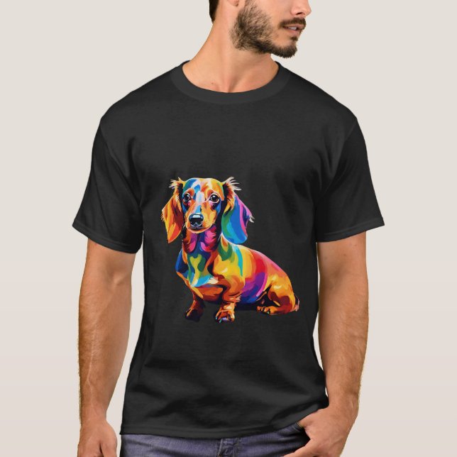 T-shirt Mignonne Saucisse Chien Animal LGBT Pride Chien T  (Devant)