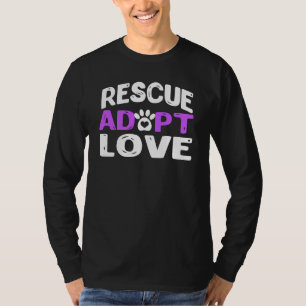 T-shirt Mignonne Secourt Adopter Amour Nouveauté Drôle Com