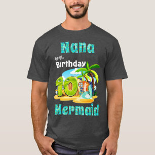 T-shirt Mignonne Sirène Nana Du 10E Anniversaire