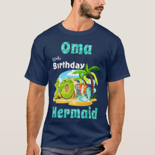 T-shirt Mignonne Sirène Oma Du 10E Anniversaire