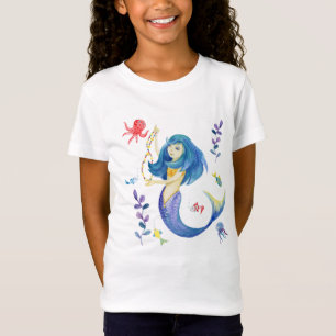 T-Shirt Mignonne sirène sous l'eau 
