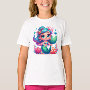 T-shirt Mignonne sirène sous-marine