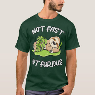 T-shirt Mignonne Sloth Dormir Pas Rapide Pas Furieuse Drôl