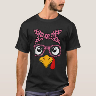 T-shirt Mignonne Thanksgiving Turquie Face à l'Empreinte d