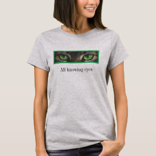 T-shirt Mignonne tout savoir chat yeux verts