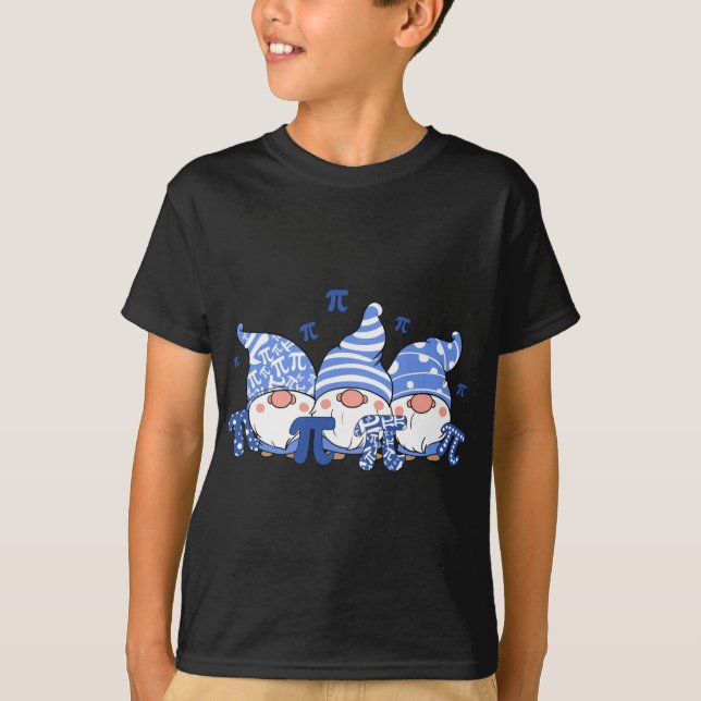 T-shirt Mignonne Trois Gnomes Pi Jour 3.14 Nombre Math Lov (Devant)