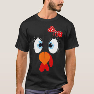 T-shirt Mignonne Turquie Face Thanksgiving Je Remercie Fam