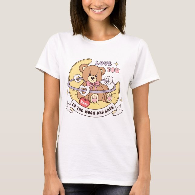 T-shirt Mignonne Valentine's Day Teddy Bear (Devant)