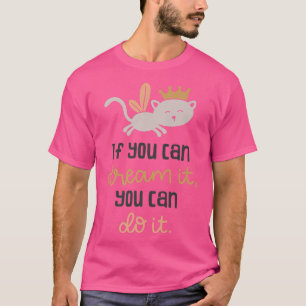 T-shirt Mignonne Vous Pouvez Rêver Il Chat Fée Costume Ave