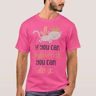 T-shirt Mignonne Vous Pouvez Rêver Il Chat Fée Costume Ave
