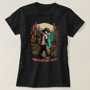 T-shirt Mignonne voyageuse Badger en fleur sauvage, Amoure