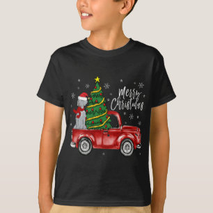 T-shirt Mignonne Weimaraner Chien Camion Joyeux Noël Chien