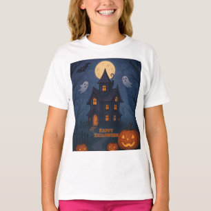 T-shirt Mignonne Whimsical Maison Hantée Éffrayante Hall