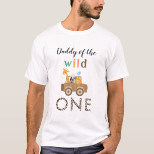T-shirt Mignonne Wild One Jungle Safari Animaux Papa