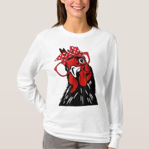 T-shirt mignonnes filles poulet avec bandeau de banane et