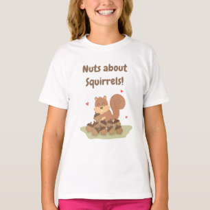 T-shirt Mignons écureuils amoureux des noisettes drôle
