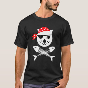 T-shirt Mignons et enfants pirates chat
