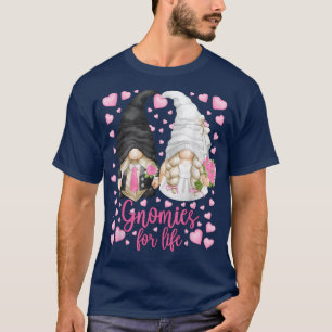 T-shirt Mignons Gnomes Mariés Pour La Vie Pour Enterrement