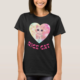 T-shirt Mignons yeux pour chatte sympa