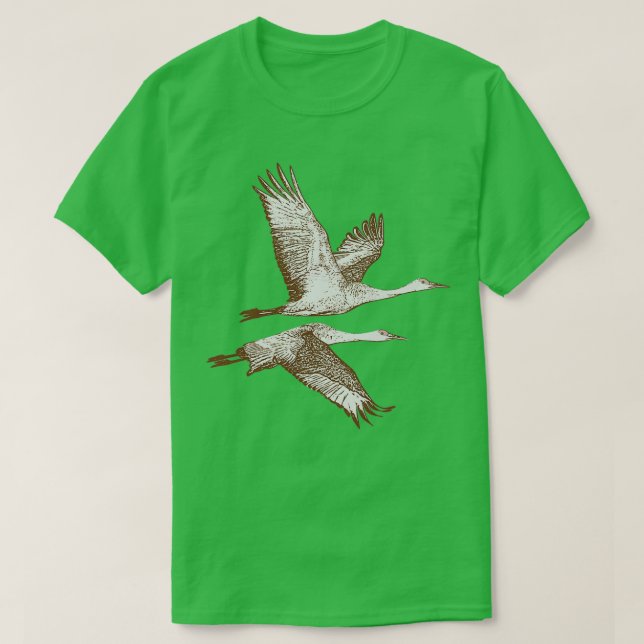 T-shirt Migration des grues de Sandhill (Design devant)