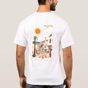T-shirt Mijas Espagne beau village blanc paysage vêtements