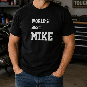 T-shirt Mike drôle Meilleurs mondes personnalisés de Mike 
