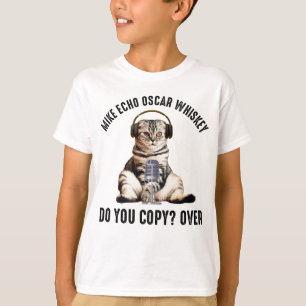T-shirt Mike Echo Oscar Whiskey Ham Radio Cat