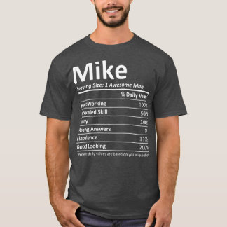 T-shirt MIKE Nutrition Funny Anniversaire Nom personnalisé