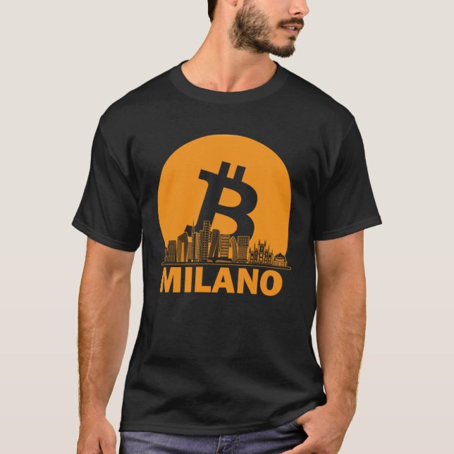 T-shirt Milan Bitcoin Maximalist  Bitcoin Milan Skyline (Devant)