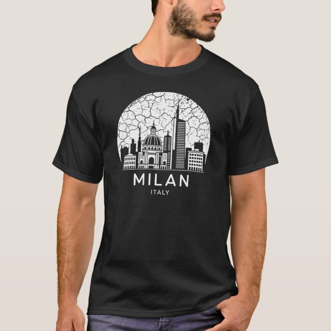 T-shirt Milan, Italie (Devant)