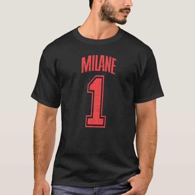 T-shirt Milane Supporter Numéro 1 Plus grand ventilateur (Devant)