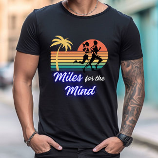 T-shirt Miles pour l'esprit. Coureurs tee - shirts